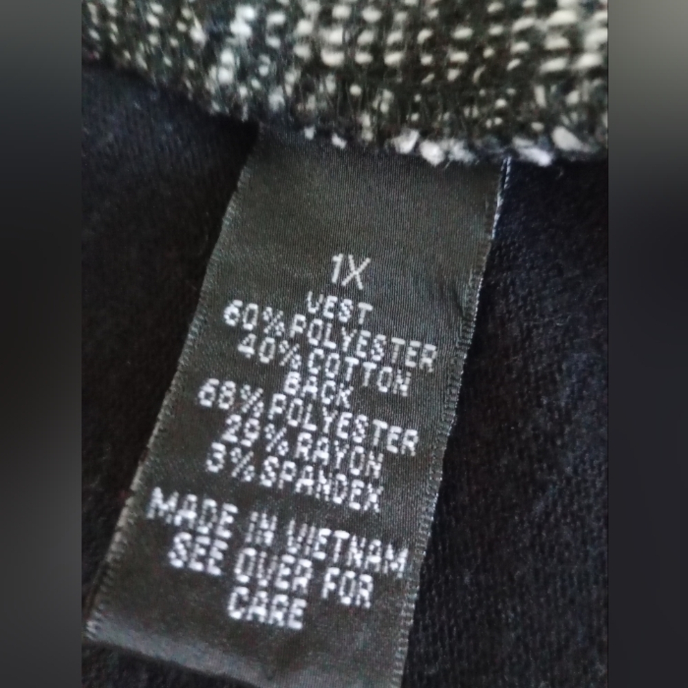 ALYX Gray & Black Women's Cardigan Sleeveless Patterned Size 1X - Picture 7 of 7
